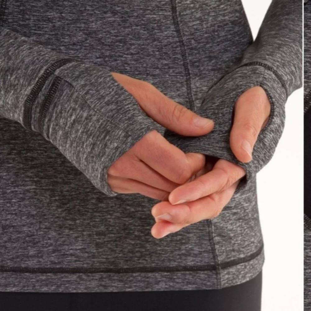 Lululemon Run Your Heart Out Pullover (First Release) Heathered Black - Picture 3 of 16